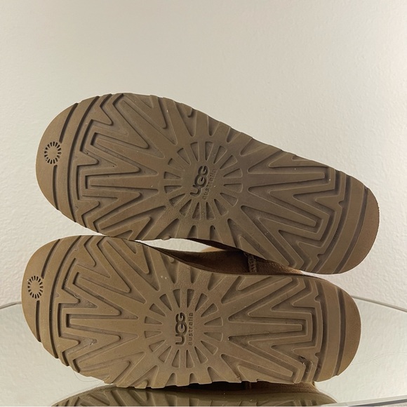 UGG Australia Classic Tall II Chestnut Tan Suede Sheepskin Shearling Wool Boots - Picture 11 of 13